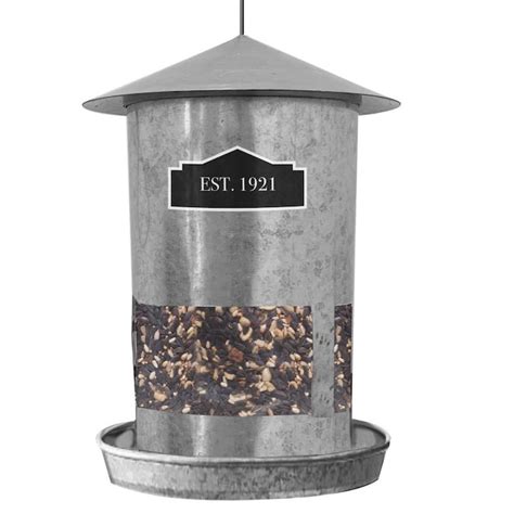 bird feeder metal house|galvanized steel bird feeder.